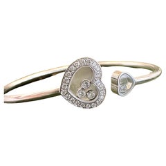 Bracciale Chopard Happy Diamonds Icon in oro bianco 18k con diamanti
