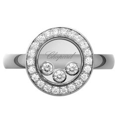 Chopard Happy Diamonds Icons 0.35ct Dancing Diamond Ring In 18K White Gold