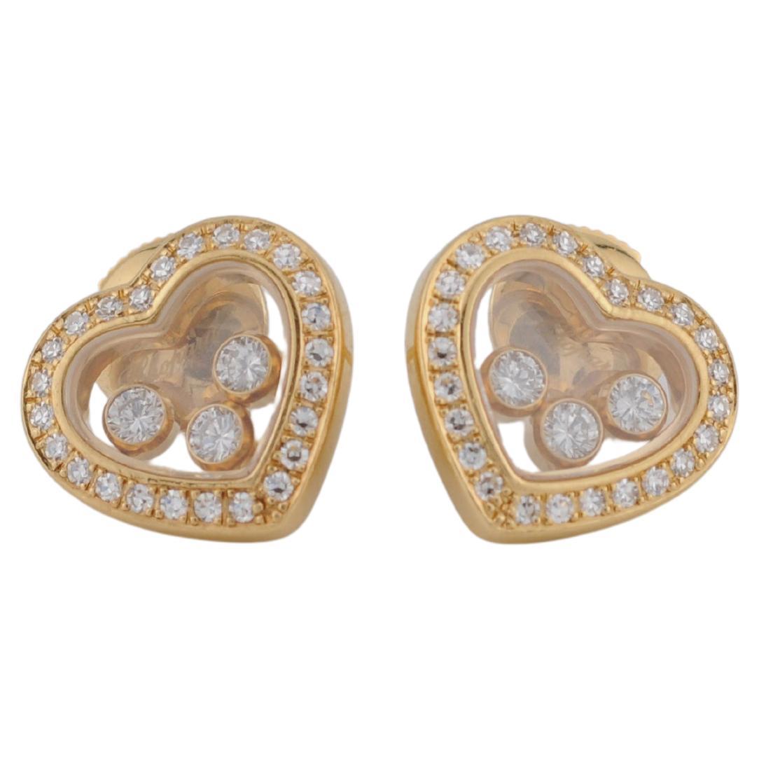 Orecchini Chopard Happy Diamonds Icone in oro 18 ct. in vendita
