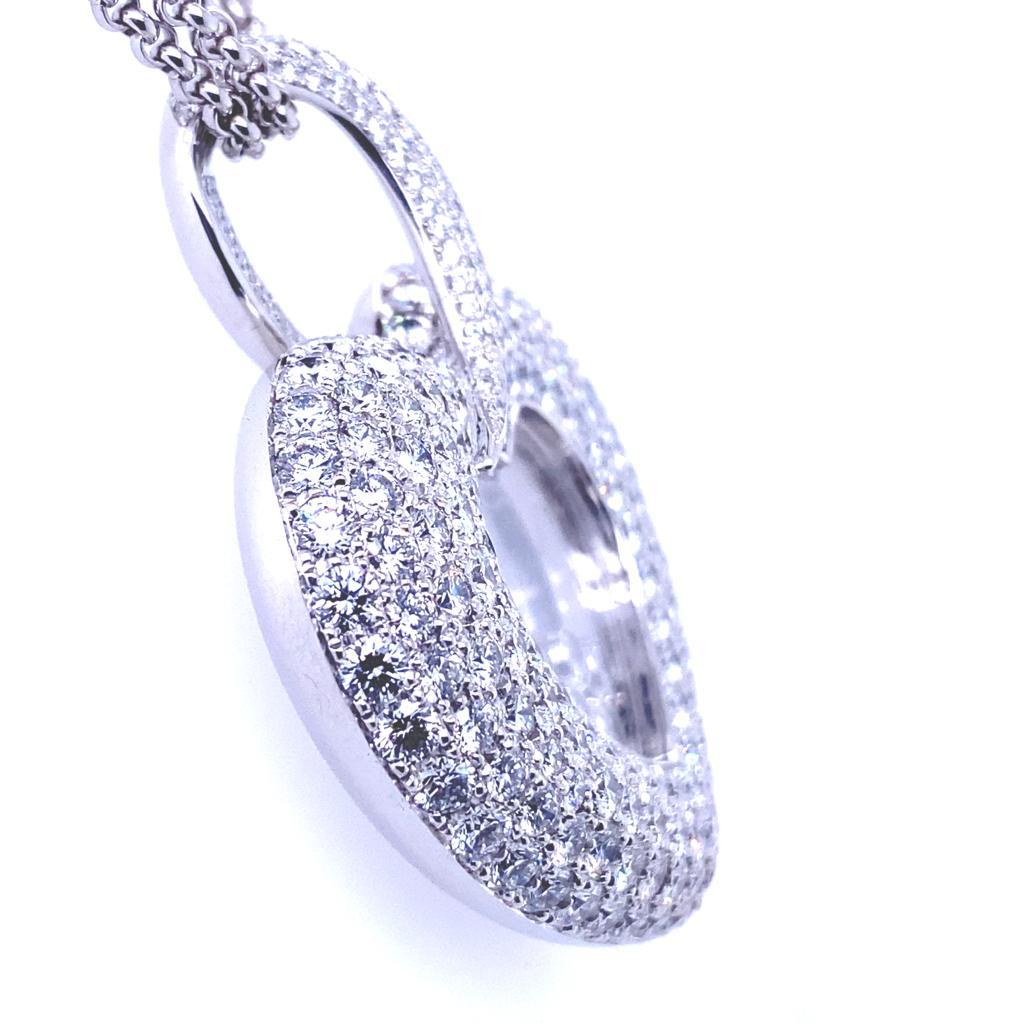 Chopard Happy Diamonds Icons Extra Large Heart Pendant 18 Karat White ...