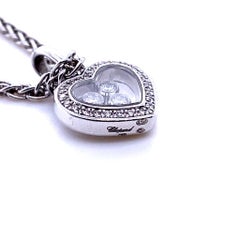 Chopard Happy Diamonds Icons Heart 18 Karat White Gold Pendant and Chain