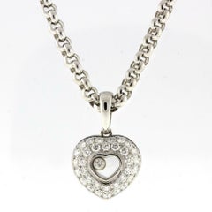 Chopard Happy Diamonds Icons Heart Diamond Pendant Necklace 18K W/Gold 0.95 CTW