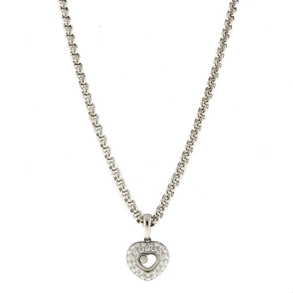 Chopard Happy Diamonds Icons Herz Diamant-Anhänger Halskette 18K mit Gold 0,95 CTW Damen