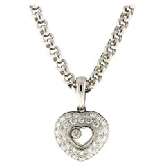 Chopard Happy Diamonds Icons Heart Diamond Pendant Necklace 18K W/Gold 0.95 CTW