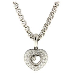 Chopard Happy Diamonds Icons Heart Diamond Pendant Necklace 18K W/Gold 0.95 CTW