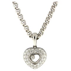 Chopard Collier pendentif Happy Diamonds Icons Heart en or 18 carats avec diamants 0,95 carat poids total