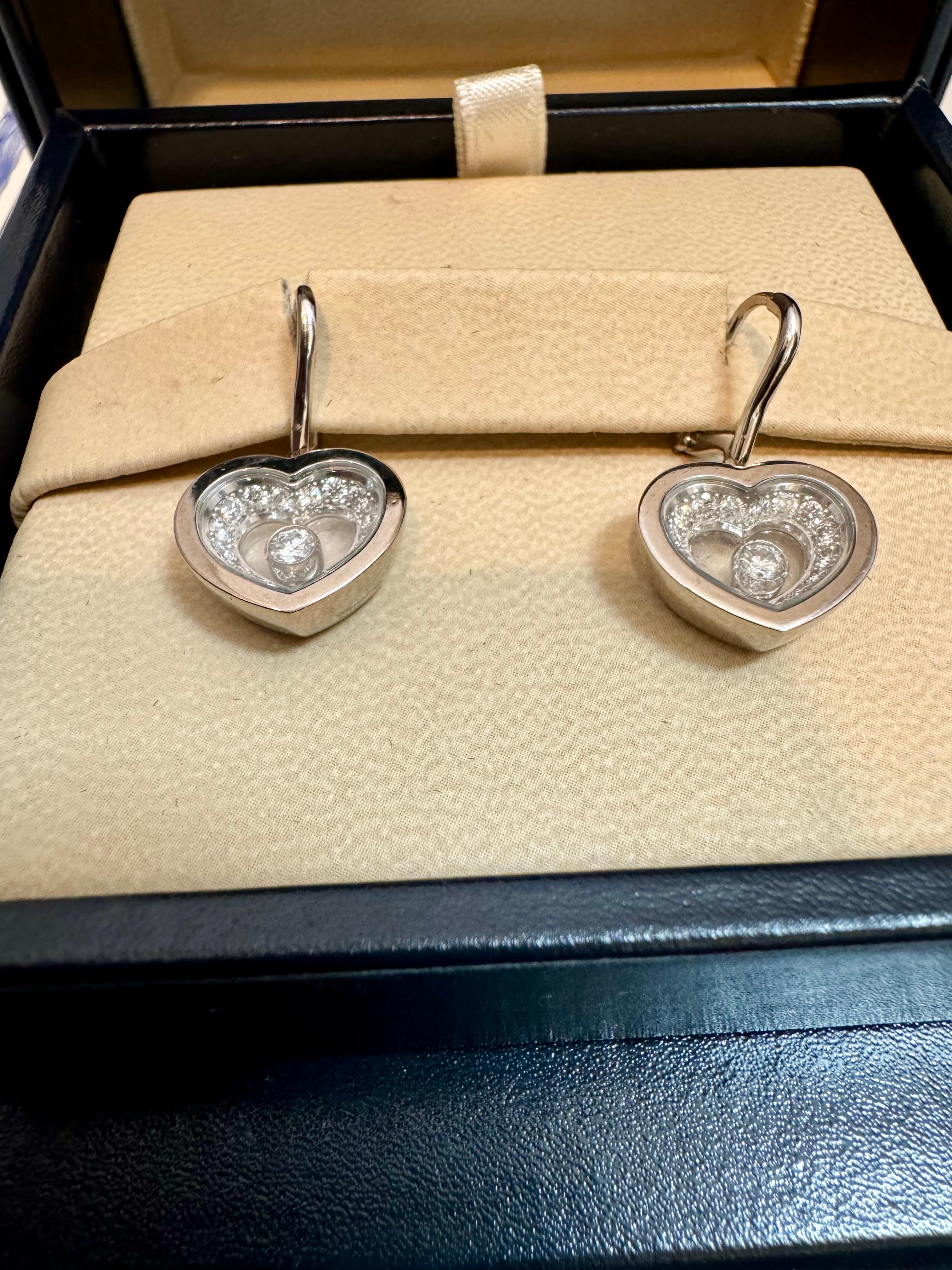 Chopard Happy Diamonds Icons Herz  Ohrringe 18KWG 0,34 CT, +Zertifikat + Box im Zustand „Hervorragend“ in New York, NY