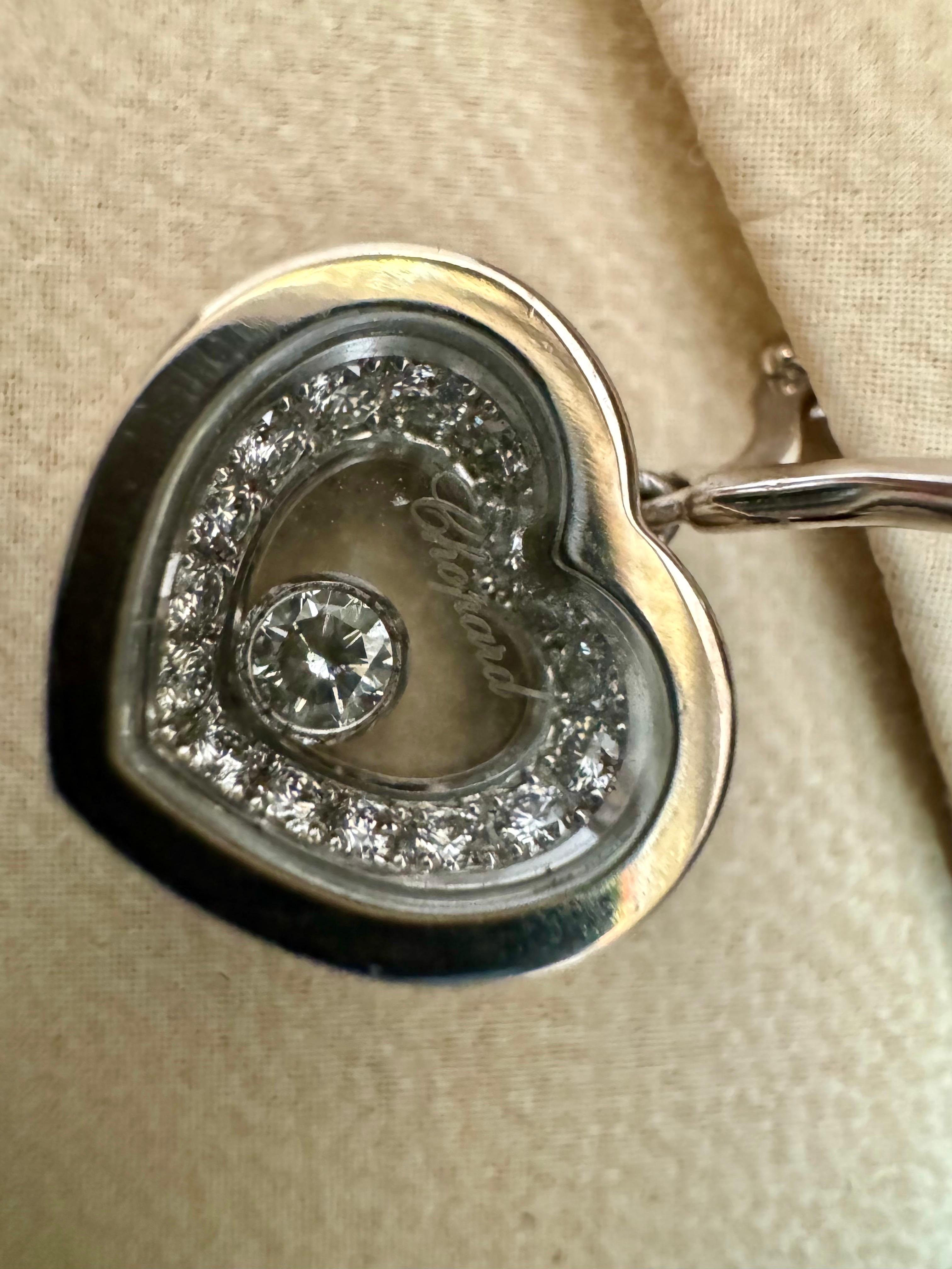 Chopard Happy Diamonds Icons Herz  Ohrringe 18KWG 0,34 CT, +Zertifikat + Box Damen