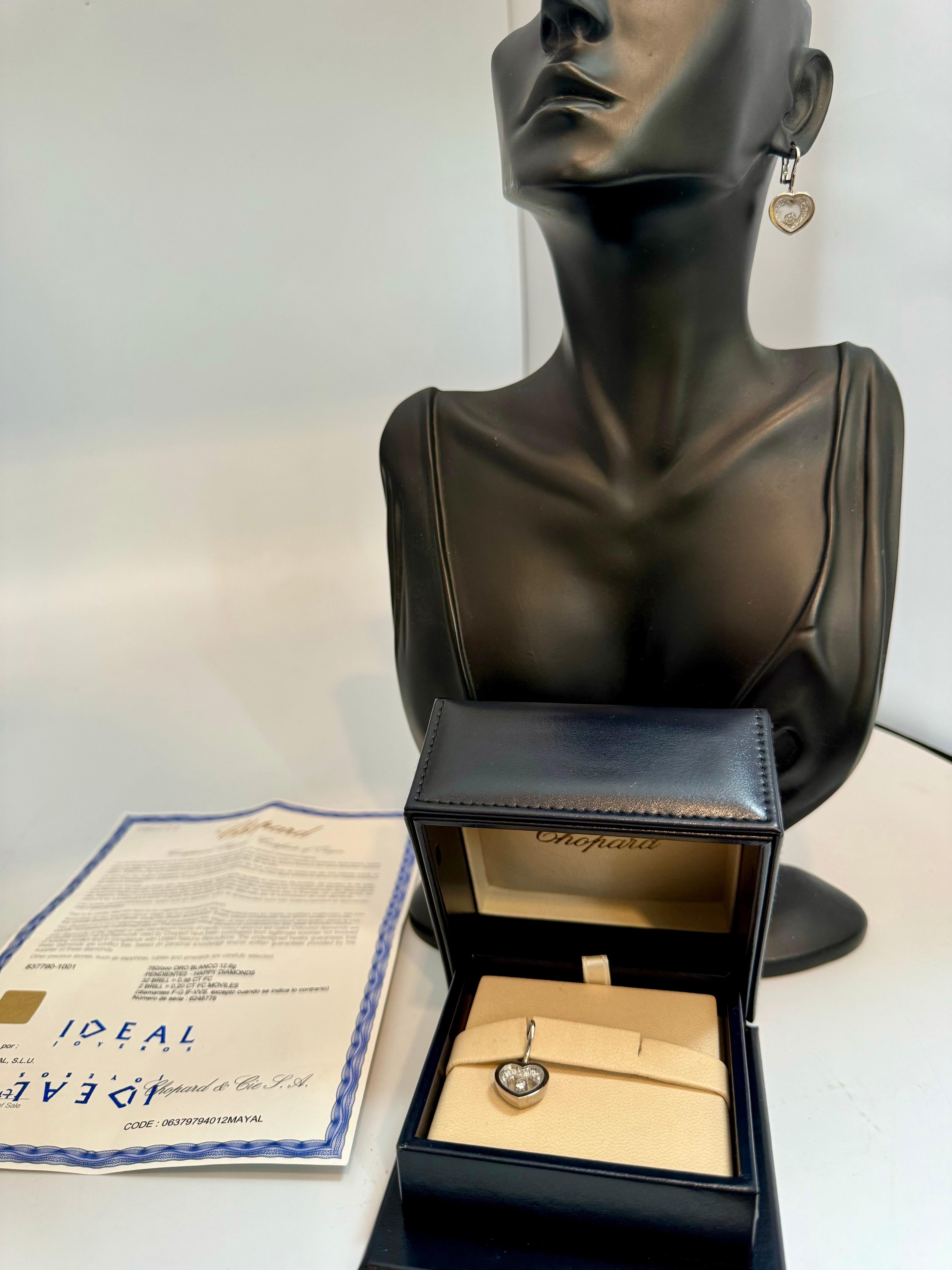 Chopard Happy Diamonds Icons Herz  Ohrringe 18KWG 0,34 CT, +Zertifikat + Box 1