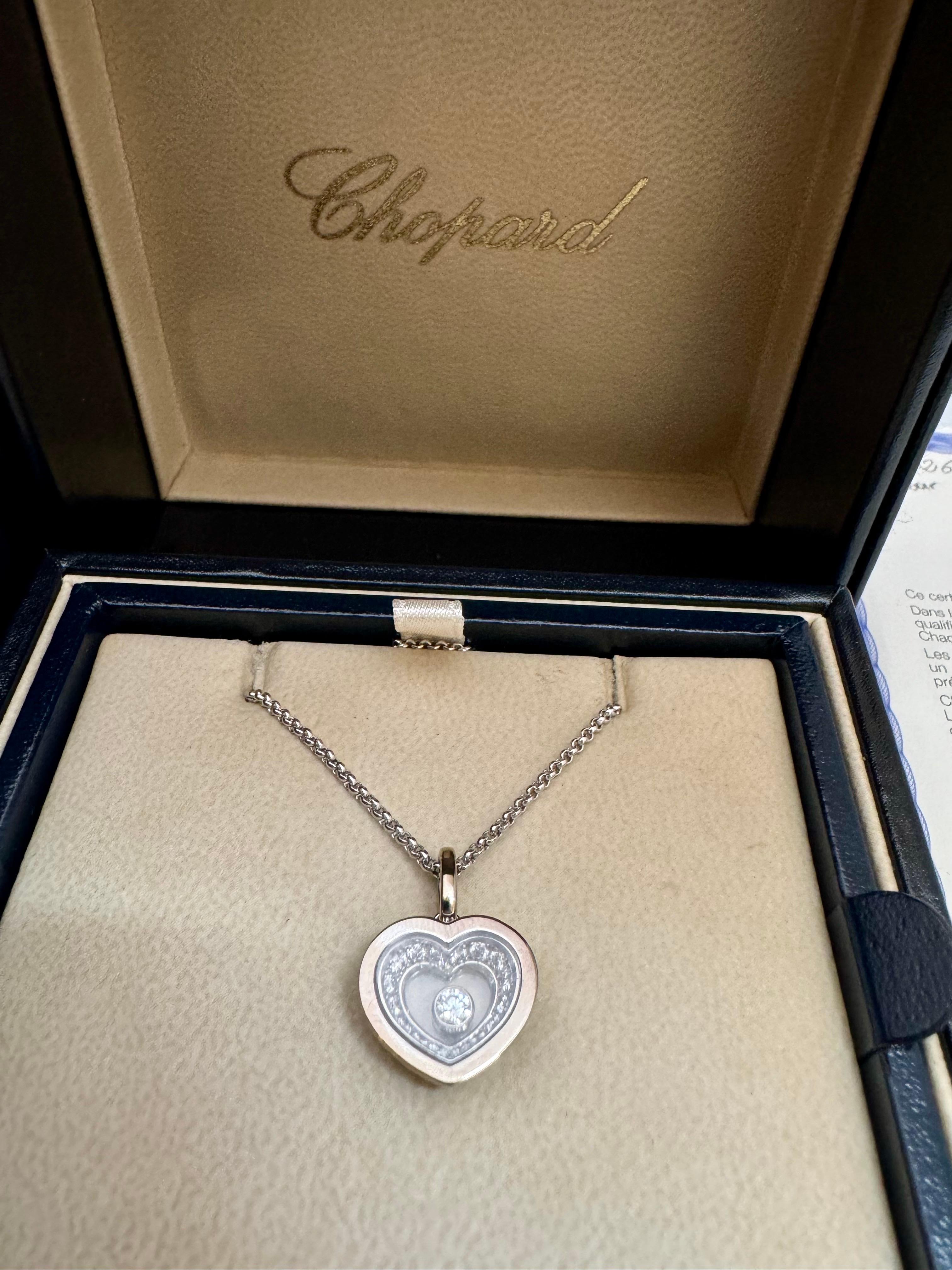 Chopard Happy Diamonds Icons Herz  Anhänger Halskette 18KWG 0,34 CT, +Zertifikat 5