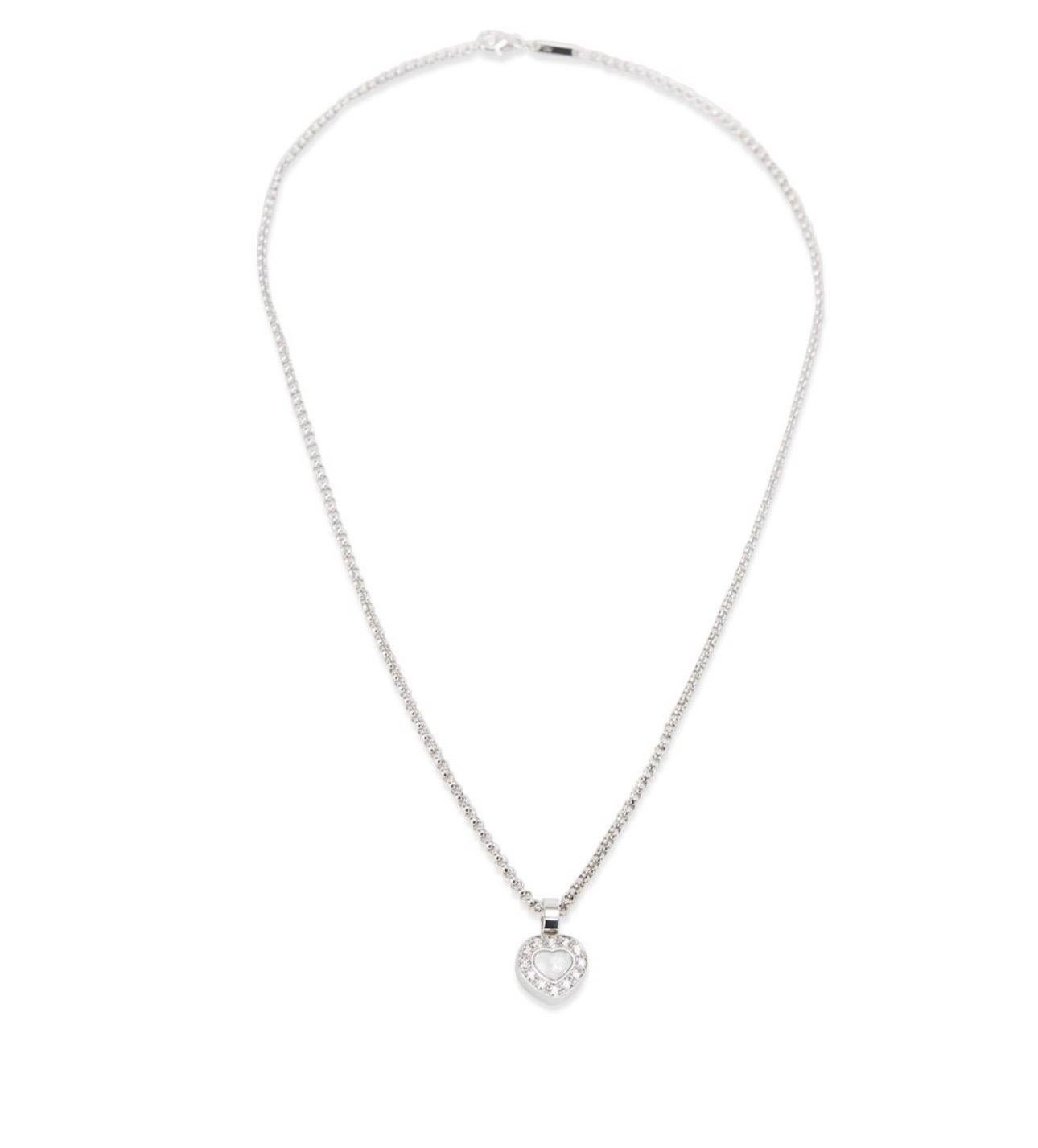 Chopard Happy Diamonds Icons Herz  Anhänger Halskette 18KWG 0,34 CT, +Zertifikat 6