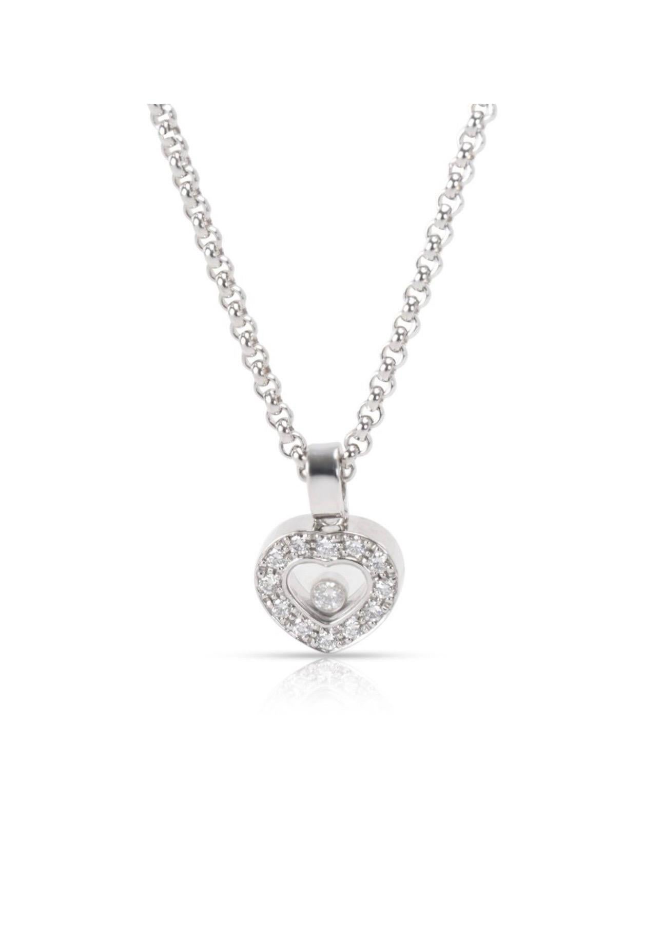 Chopard Happy Diamonds Icons Herz  Anhänger Halskette 18KWG 0,34 CT, +Zertifikat 10