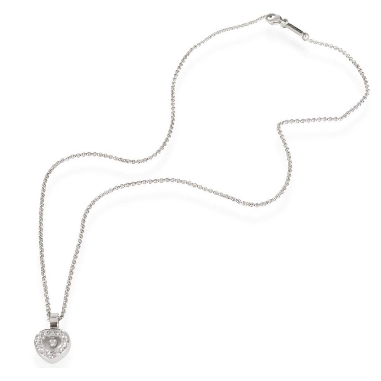 Chopard Happy Diamonds Icons Herz  Anhänger Halskette 18KWG 0,34 CT, +Zertifikat (Rundschliff)