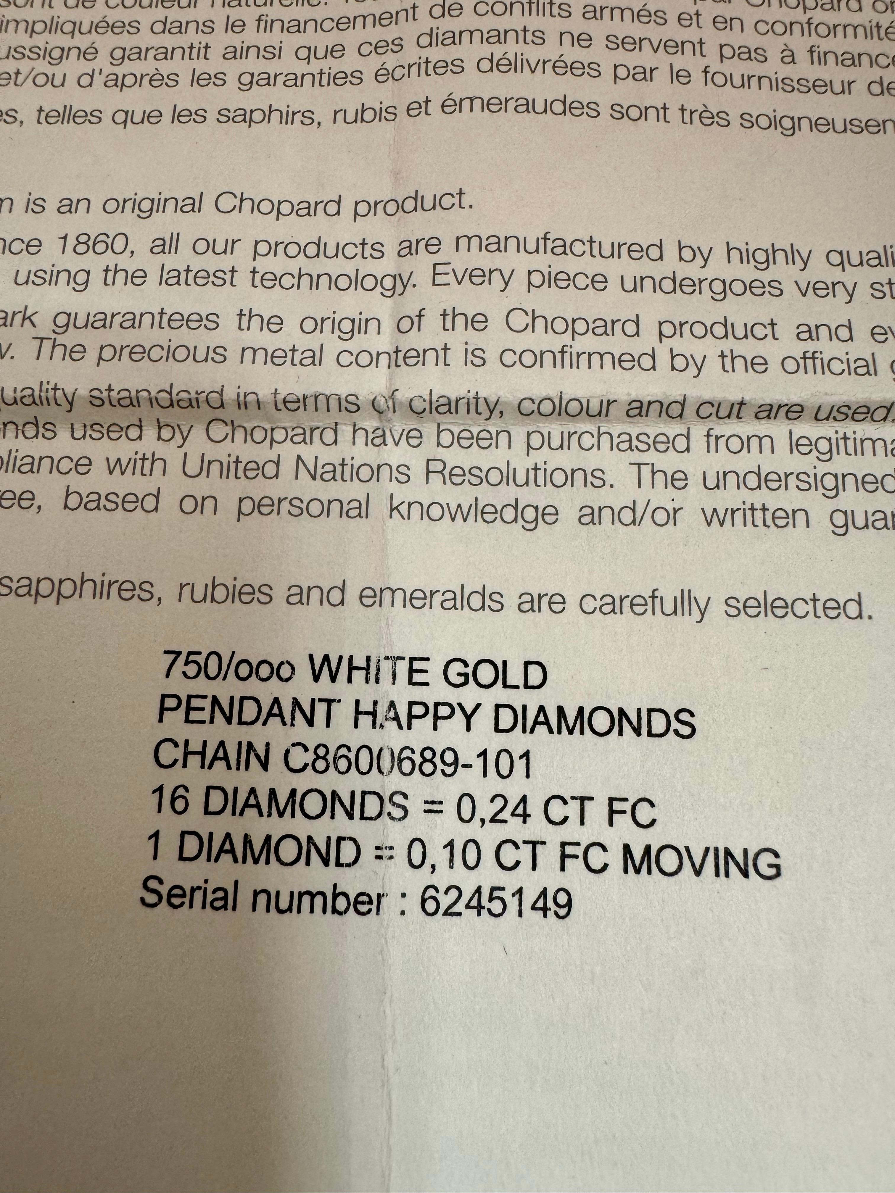 Chopard Happy Diamonds Icons Herz  Anhänger Halskette 18KWG 0,34 CT, +Zertifikat 2