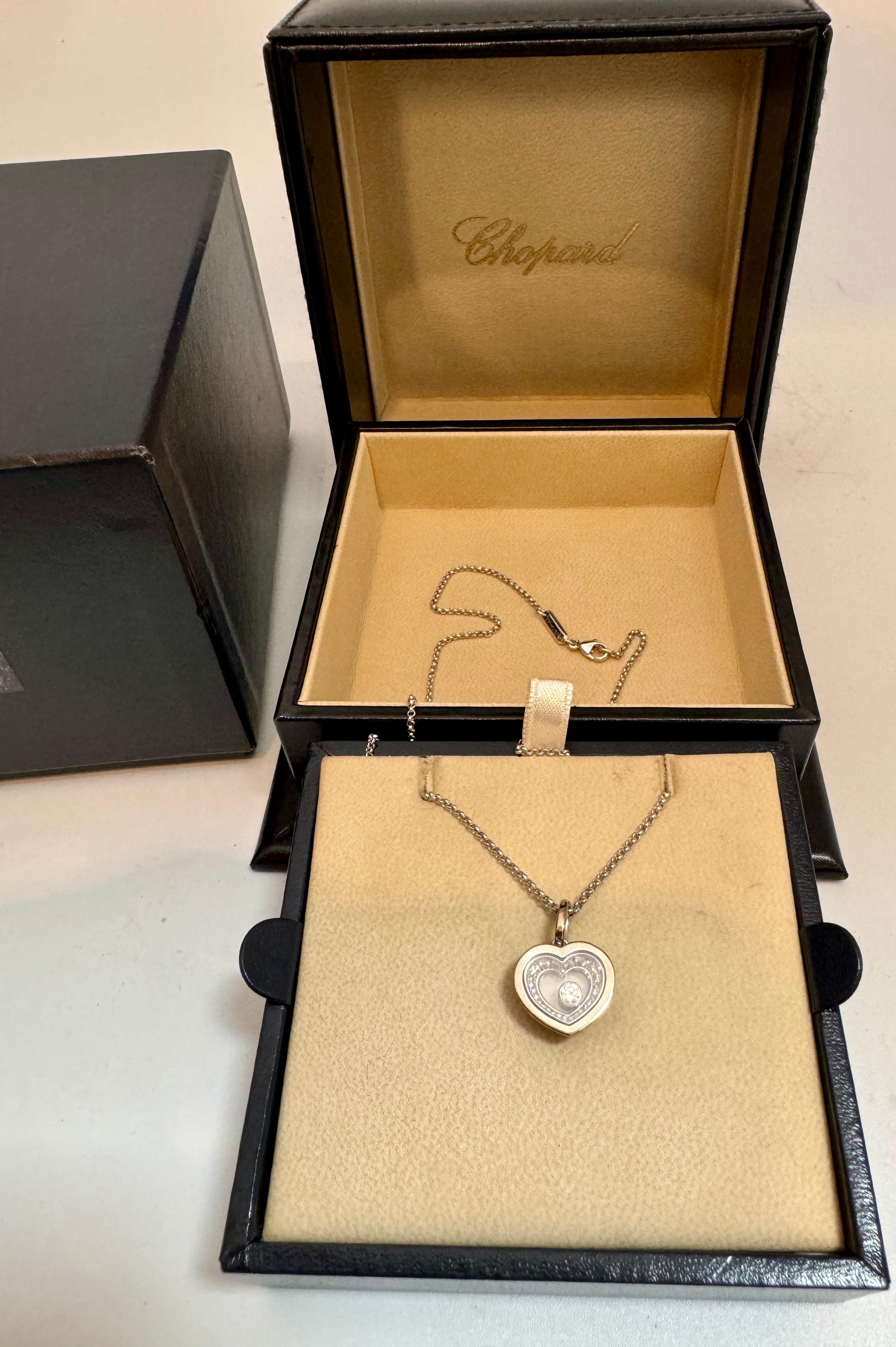 Chopard Happy Diamonds Icons Herz  Anhänger Halskette 18KWG 0,34 CT, +Zertifikat 4