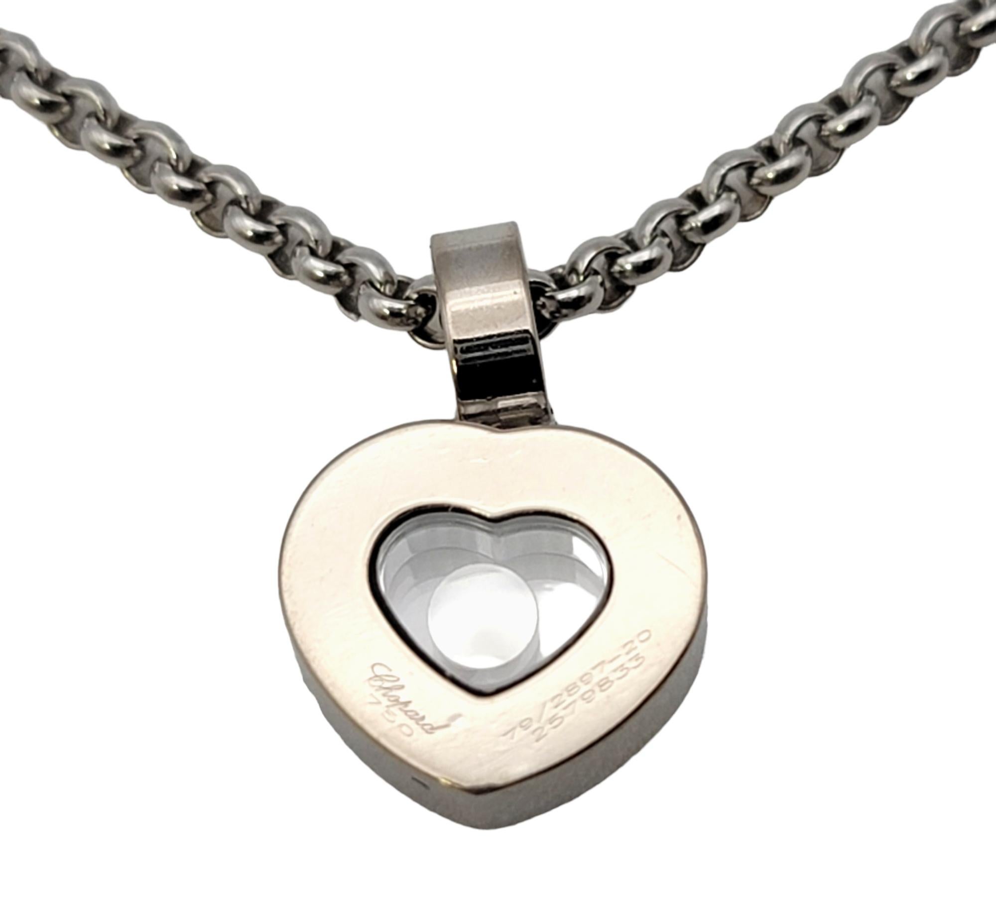 Chopard Happy Diamonds Icons Heart Pendant Necklace in 18 Karat White Gold 2