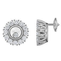 Chopard Happy Diamonds Icons Joaillerie 18K White Gold Dancing Diamond Earrings