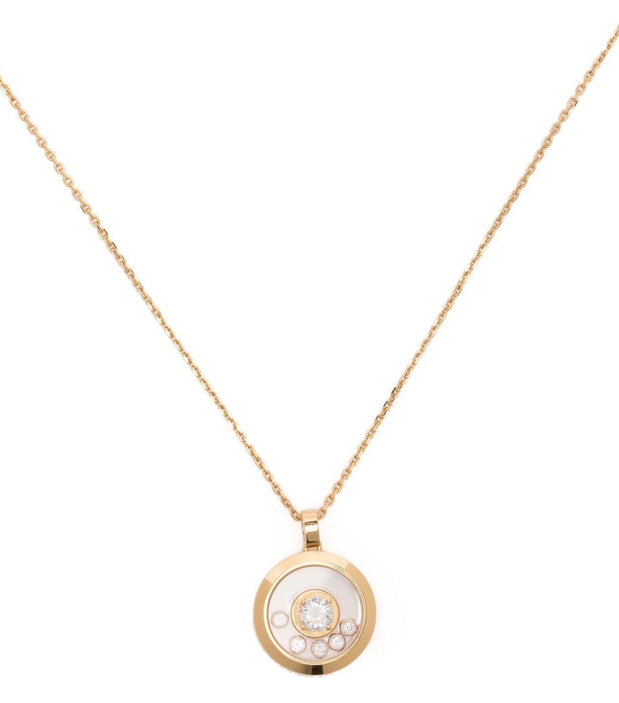 Round Cut Chopard Happy Diamonds Icons Necklace For Sale