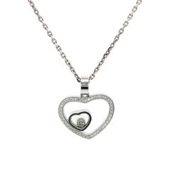 Collana Chopard “Happy Diamonds Icons” in oro bianco 18 carati.