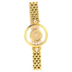 Chopard Happy Diamonds Icons Quarz-Uhr Gelbgold mit Diamanten und schwebenden Diamanten