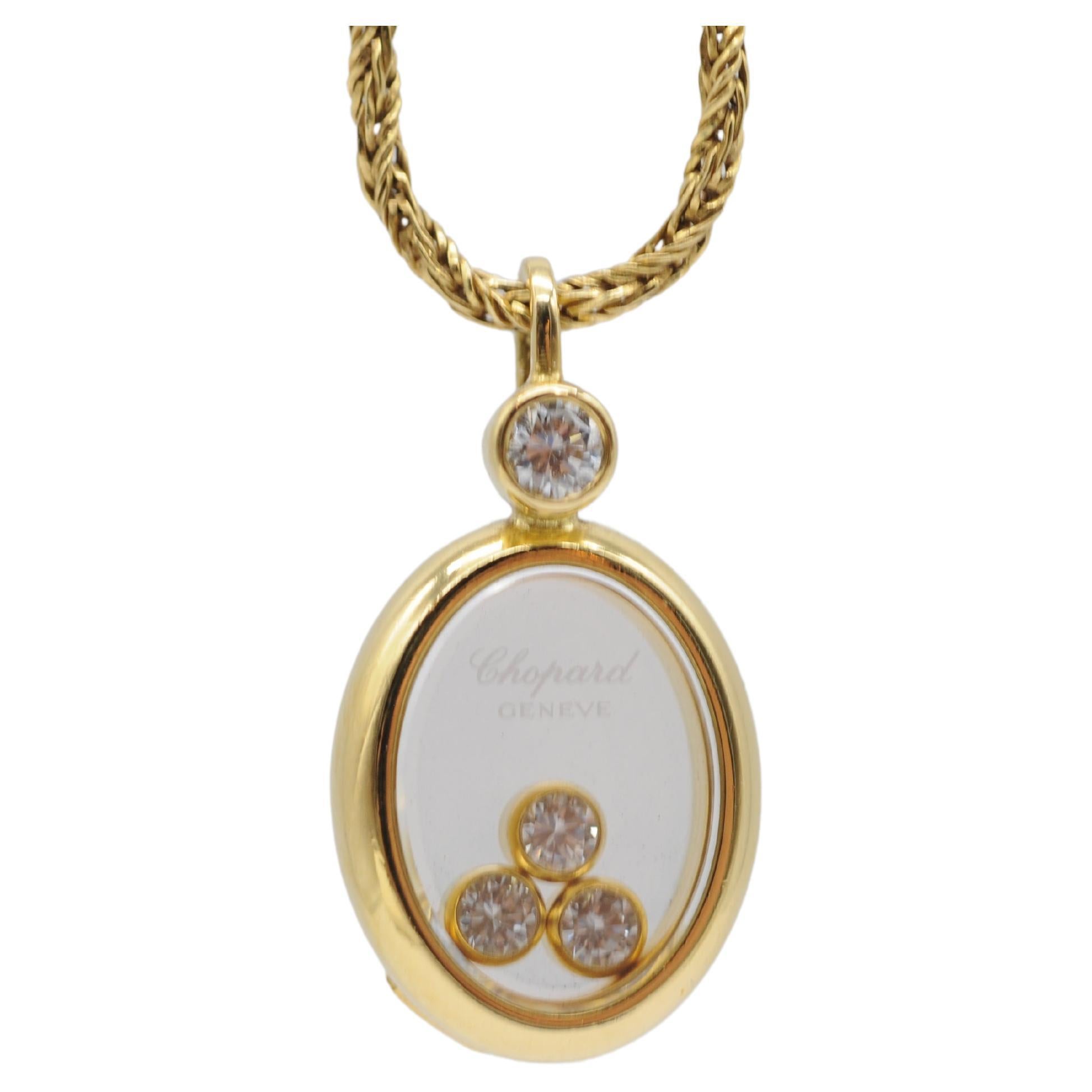 Women's or Men's Chopard happy diamonds in 18k gelbgold For Sale