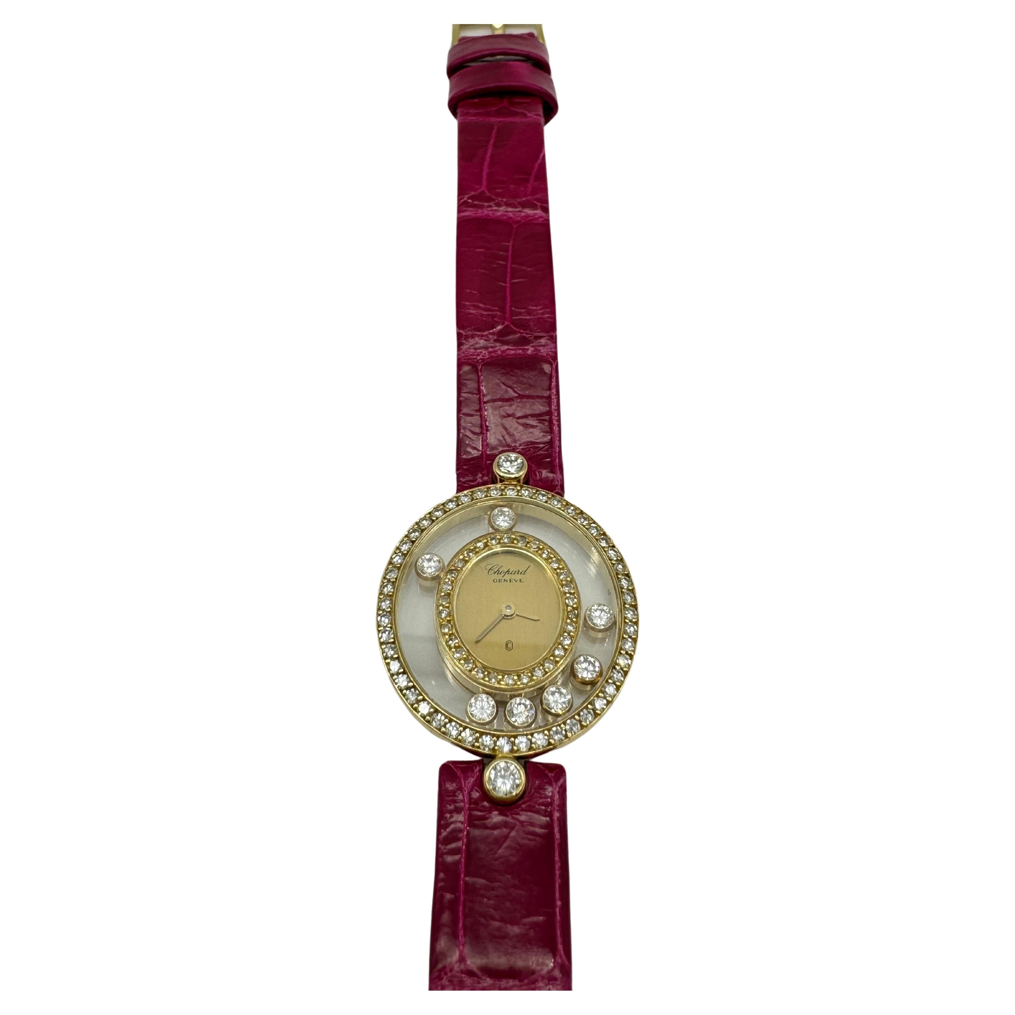 Women's or Men's Chopard Happy Diamonds in 18k gold Ref. 204292-0001 For Sale