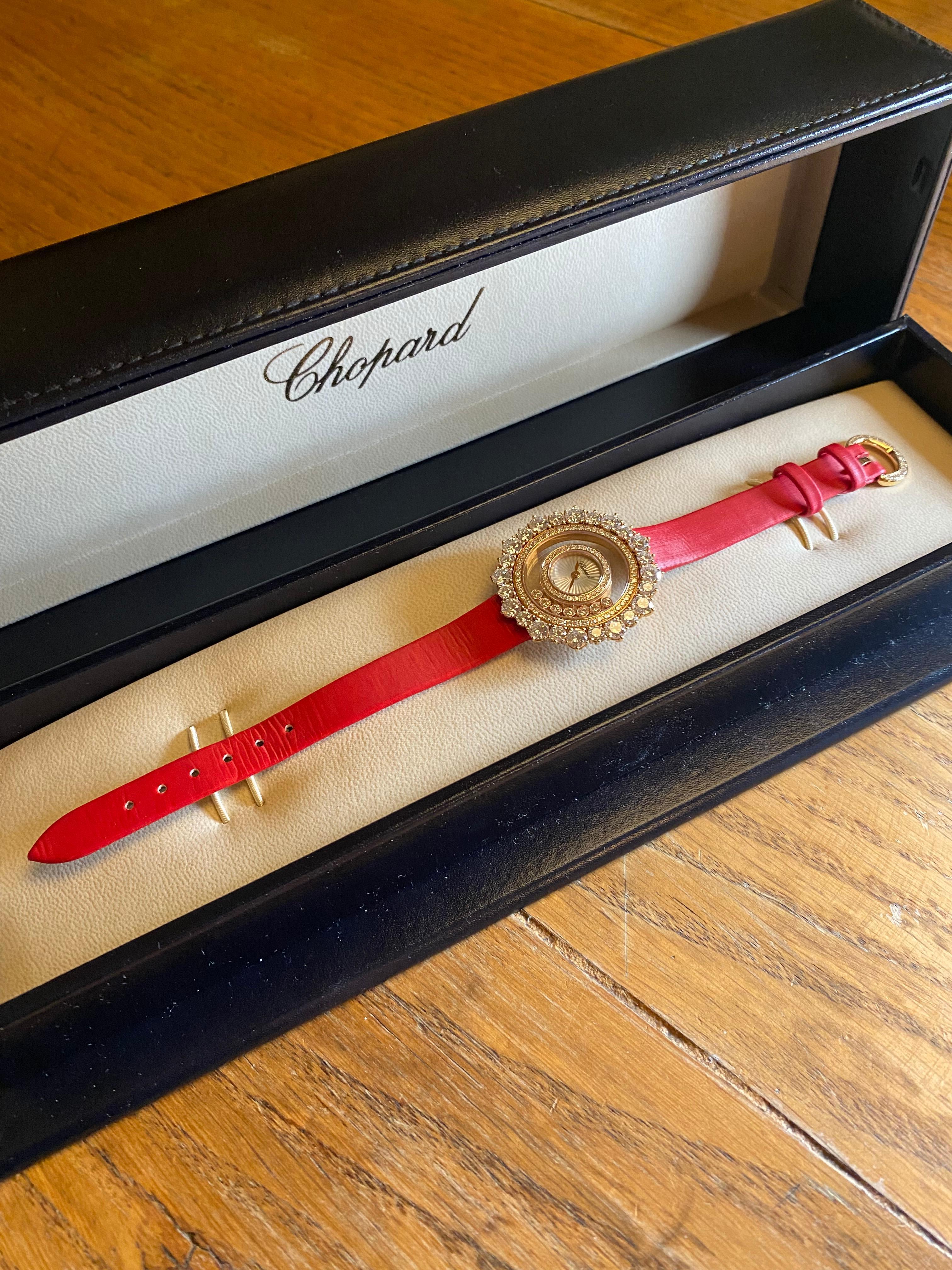 Chopard Happy Diamonds Joaillerie Ladies Watch in Rose Gold 10