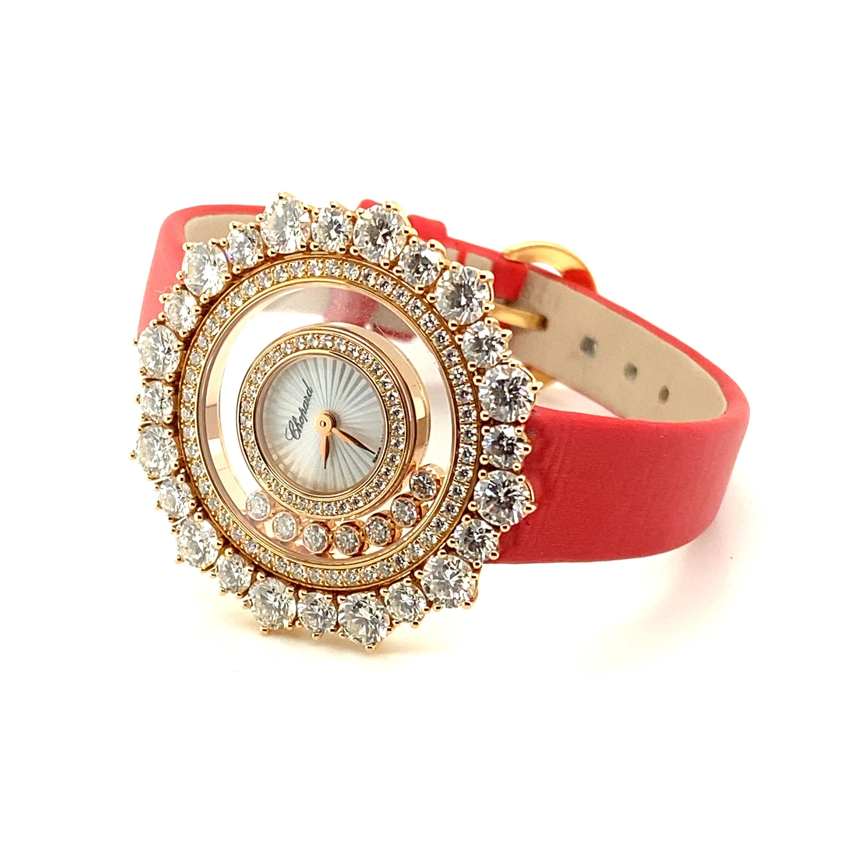 Women's or Men's Chopard Happy Diamonds Joaillerie Ladies Watch in Rose Gold