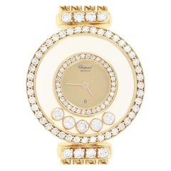 Chopard Happy Diamonds Ladies Watch, 18 Karat Gold Quartz Factory Warranty