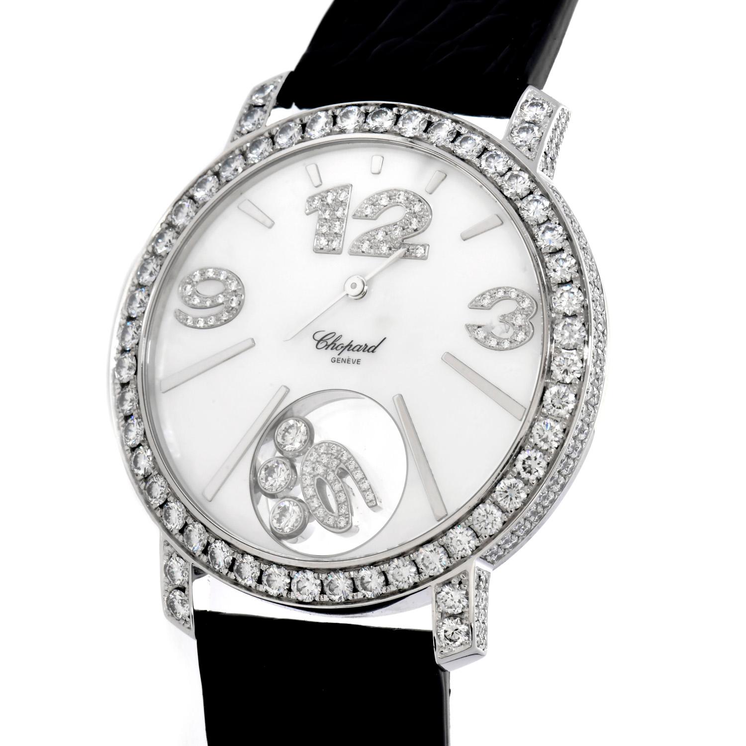Chopard Happy Diamonds Perlmutt 18K Gold REF. 4176 Armbanduhr (Moderne)