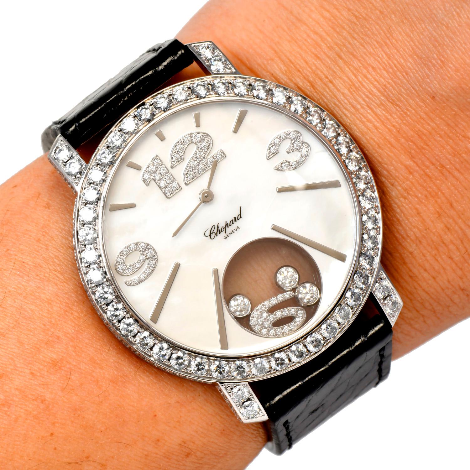 Women's Chopard Happy Diamonds Mother of Pearl 18K Gold REF. 4176 Wristwatch
