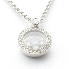 Chopard Happy Diamonds Necklace in 18K White Gold