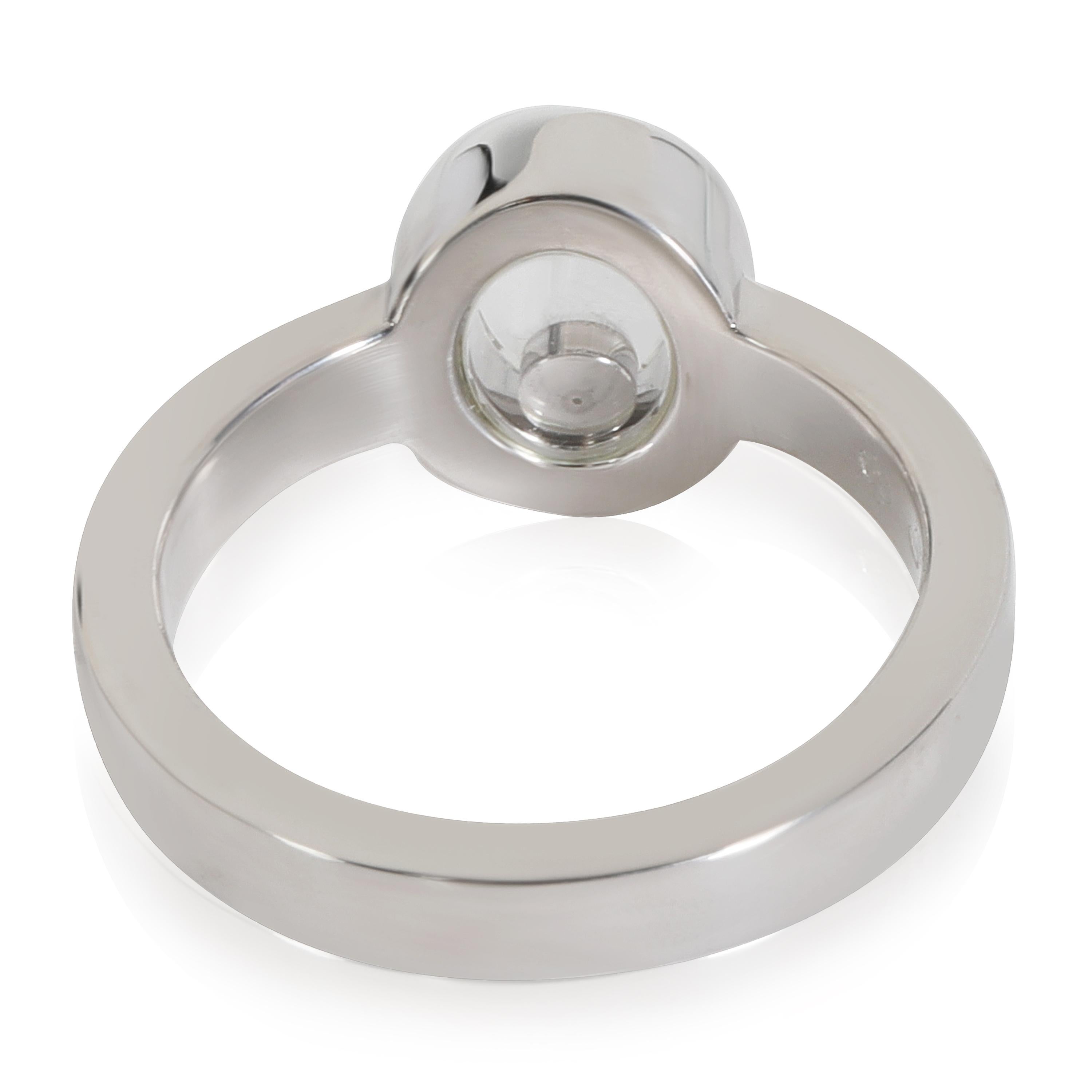 Ovaler Chopard Happy Diamonds Ring aus 18 Karat Weißgold 0,06 Karat Damen