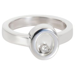 Ovaler Chopard Happy Diamonds Ring aus 18 Karat Weißgold 0,06 Karat