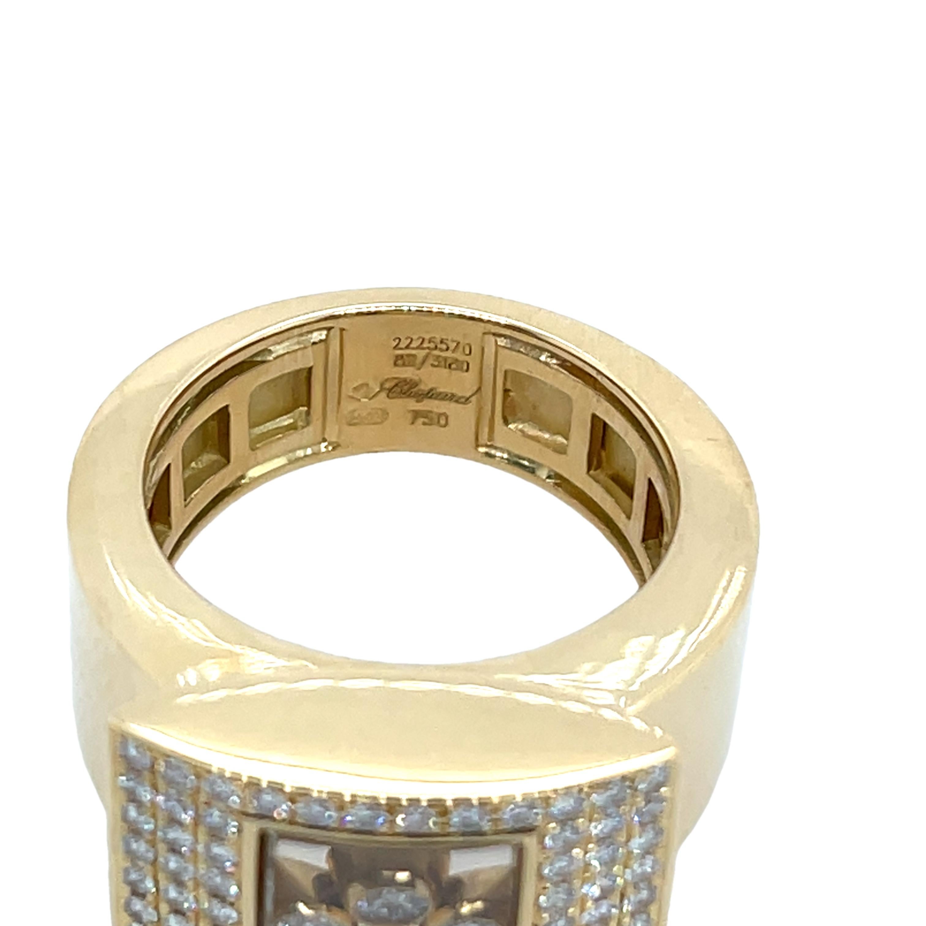 Women's or Men's Chopard Happy Diamonds Pavee Ring, Set In 18ct yellow Gold