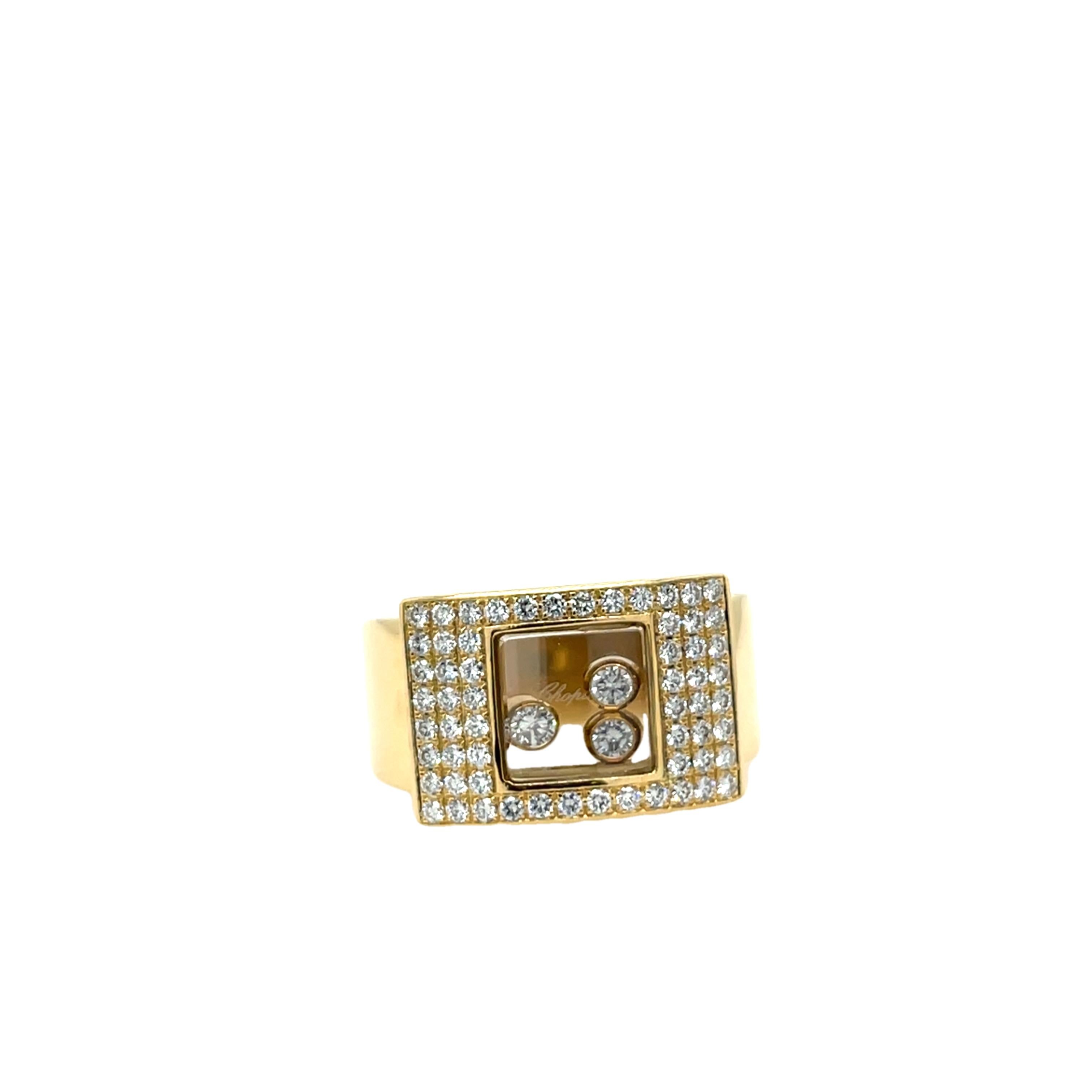 Chopard Happy Diamonds Pavee Ring, Set In 18ct yellow Gold 1