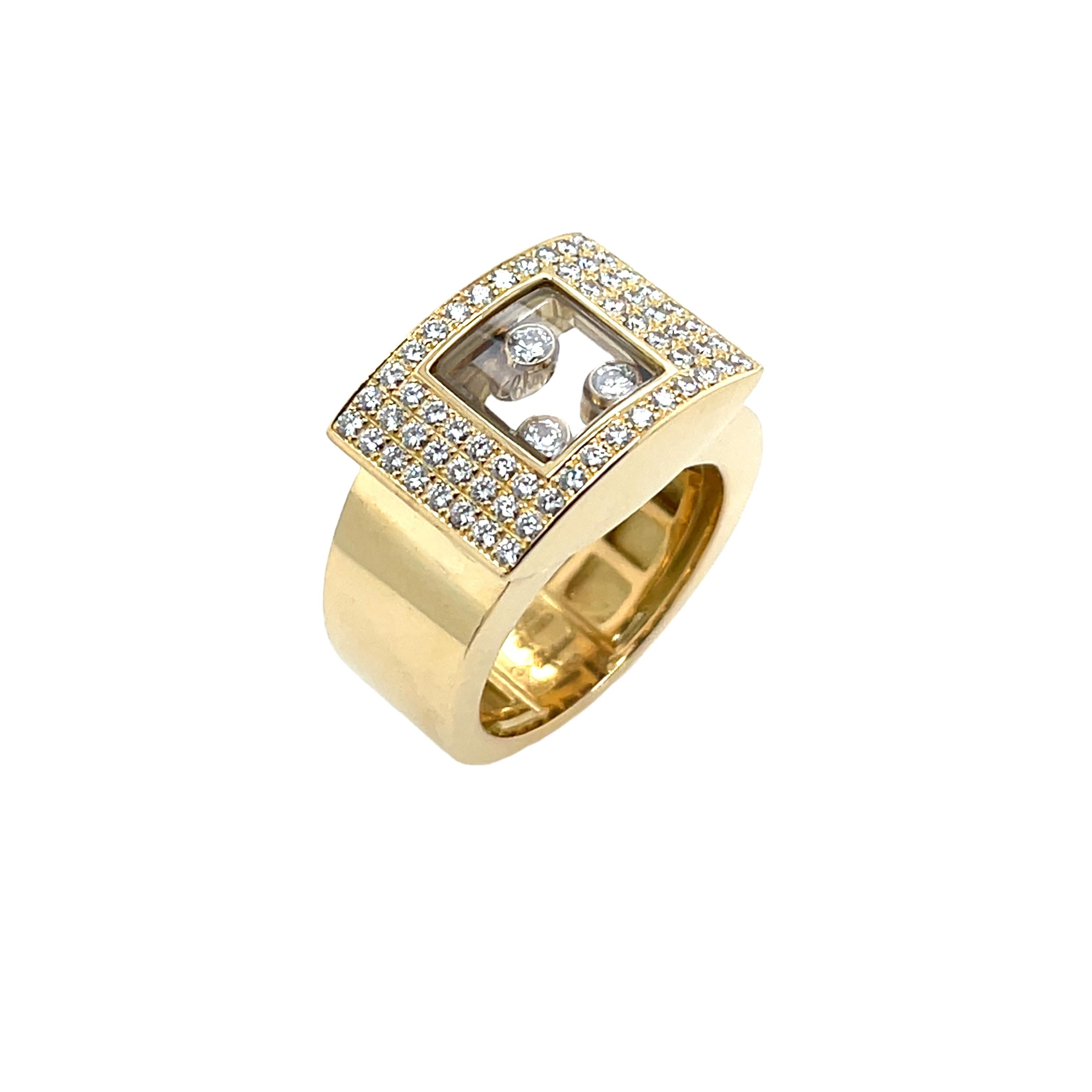 Chopard Happy Diamonds Pavee Ring, Set In 18ct yellow Gold 3