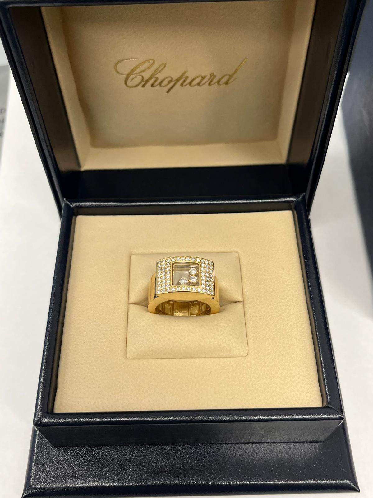 Chopard Happy Diamonds Pavee Ring, Set In 18ct yellow Gold 4
