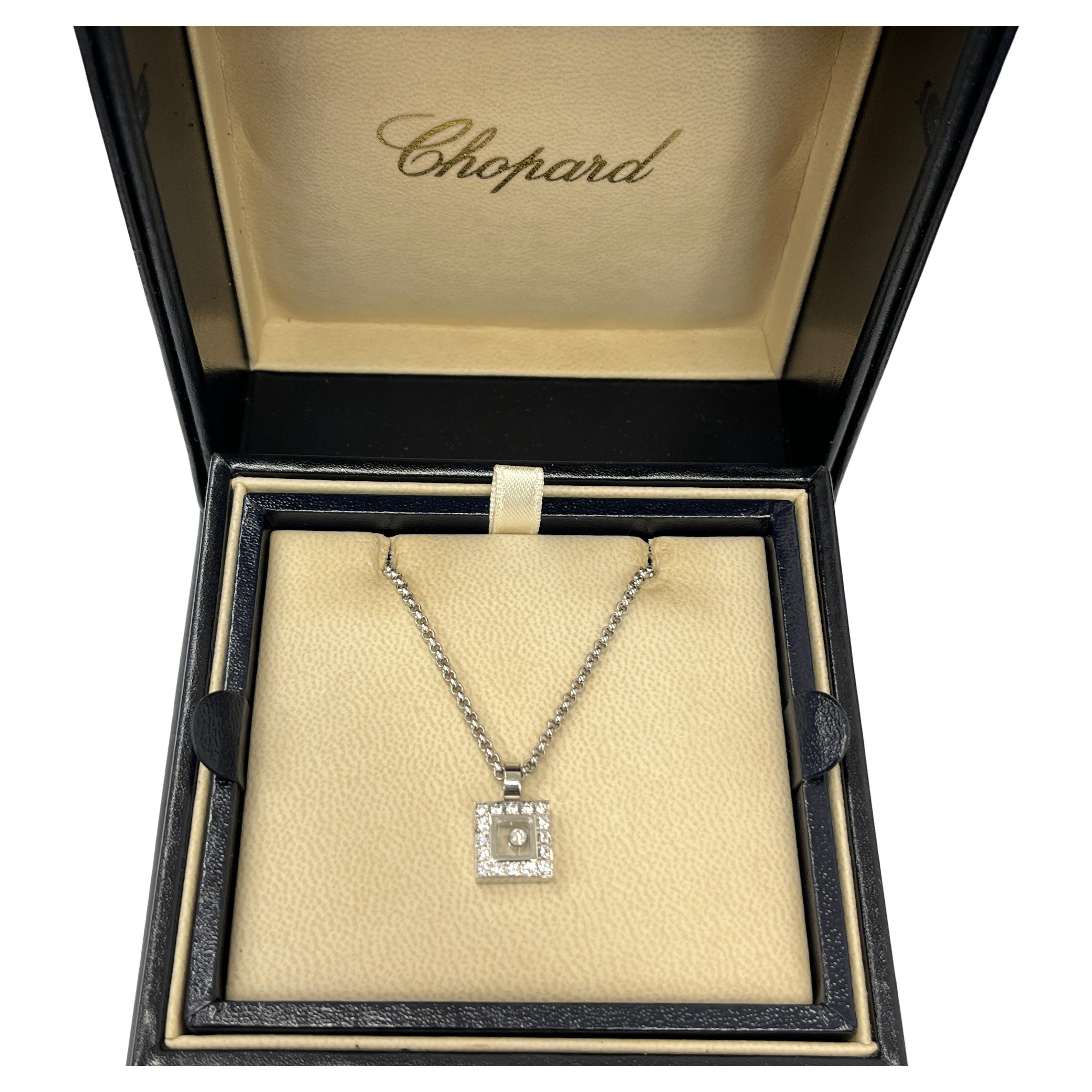 Ciondolo Chopard Happy Diamonds - Oro bianco 18 ct. in vendita