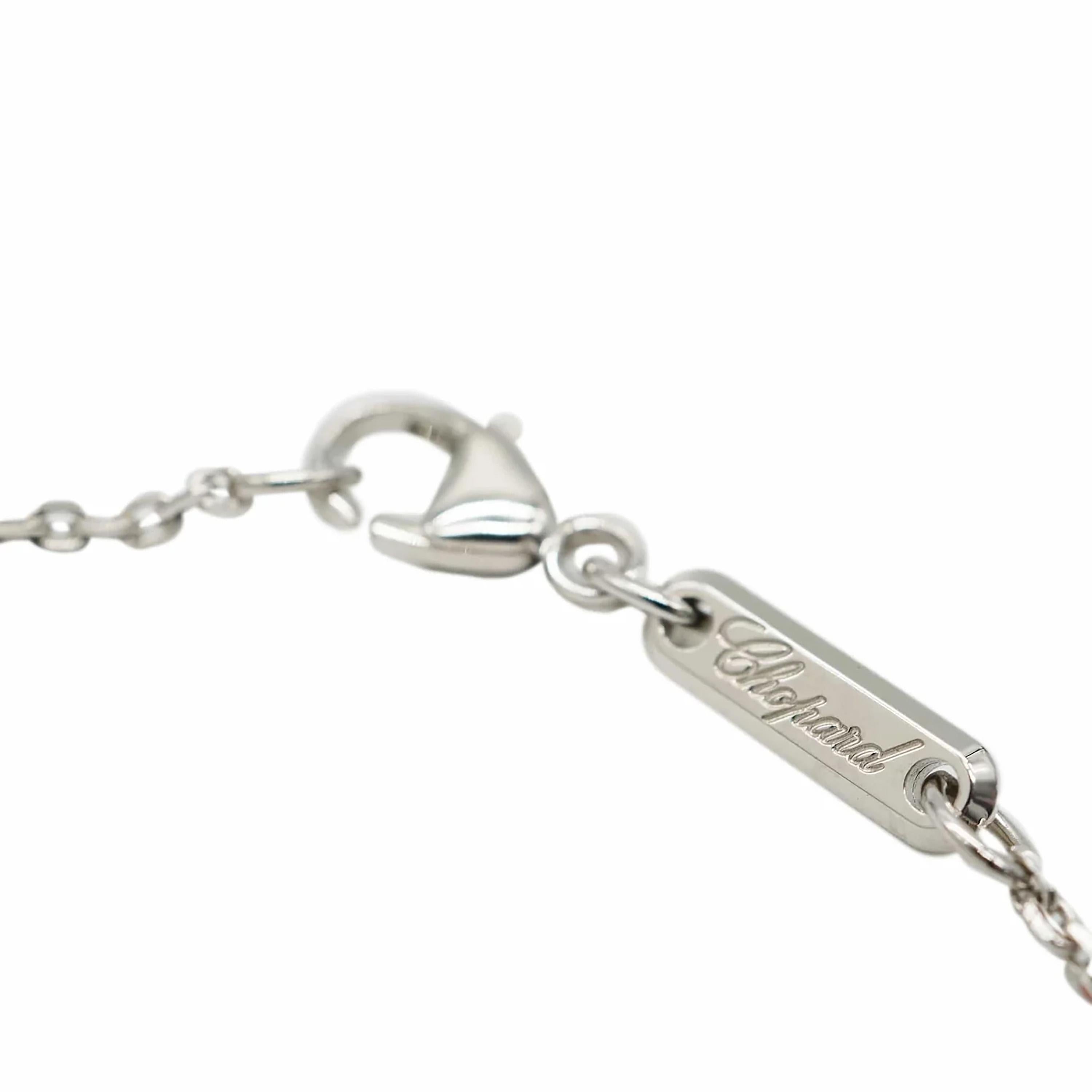 Ciondolo Chopard Happy Diamonds in oro bianco 18KT 0,39 CTW in vendita 2