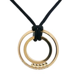 Chopard Happy Diamonds Pendant Necklace 18K Yellow Gold 925 Clasp