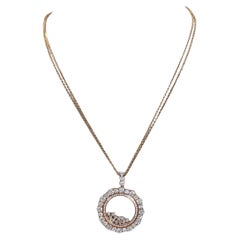 Chopard Happy Diamonds Pendant Necklace in 18k Rose Gold, 6.18 TCW