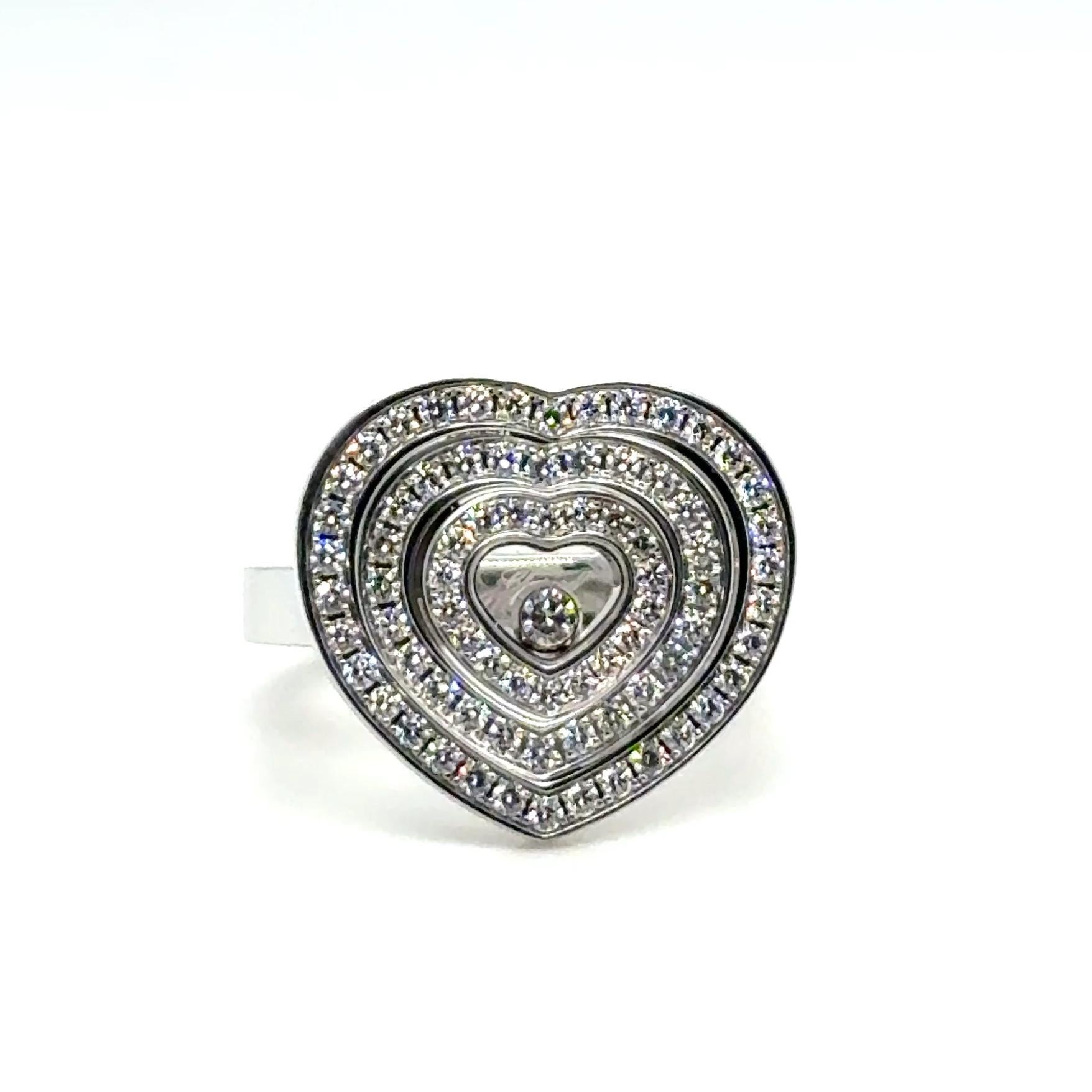 Chopard Happy Diamonds Ring aus 18K Weißgold im Angebot 4