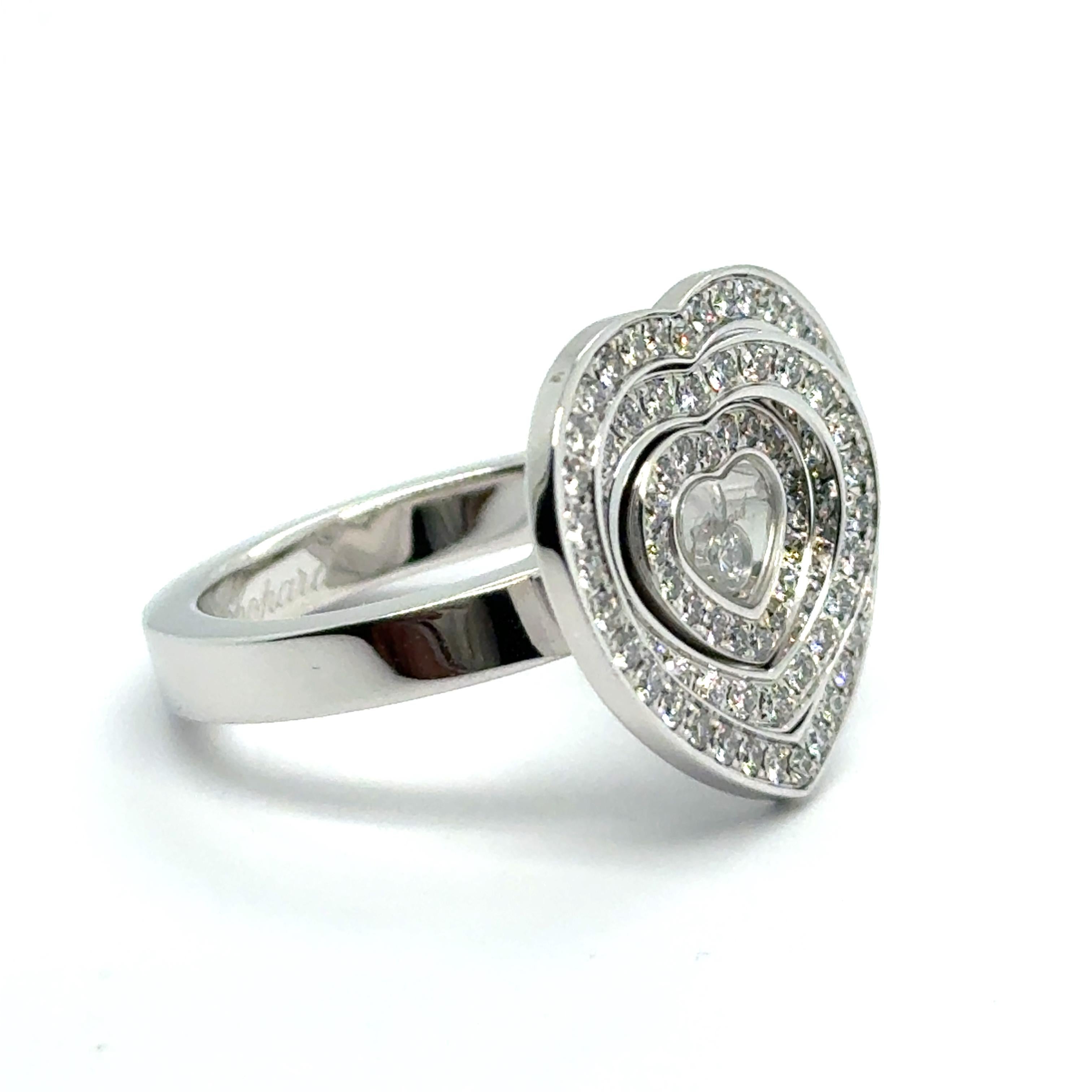 Chopard Happy Diamonds Ring aus 18K Weißgold im Angebot 5