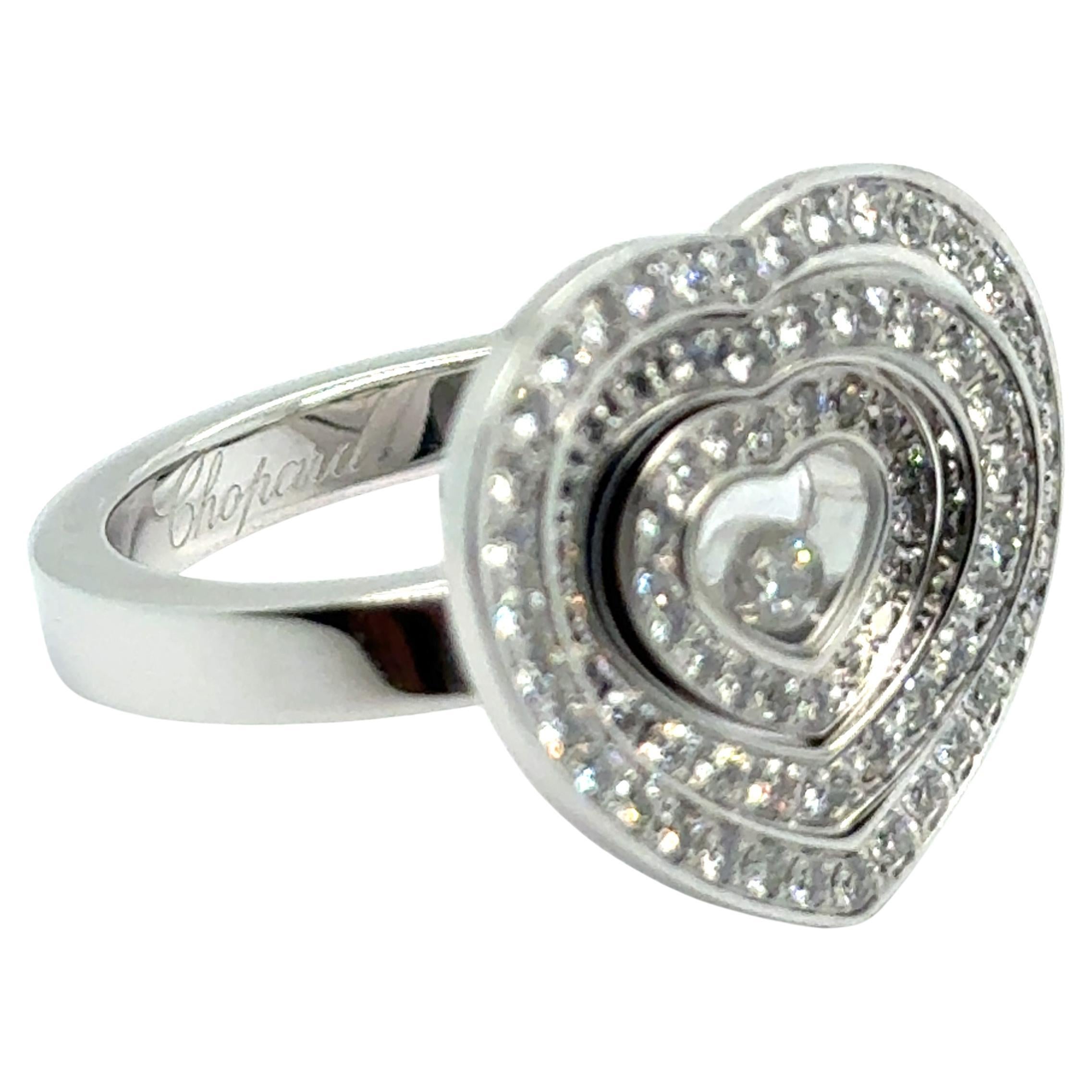 Chopard Happy Diamonds Ring aus 18K Weißgold im Zustand „Gut“ im Angebot in Lucerne, CH