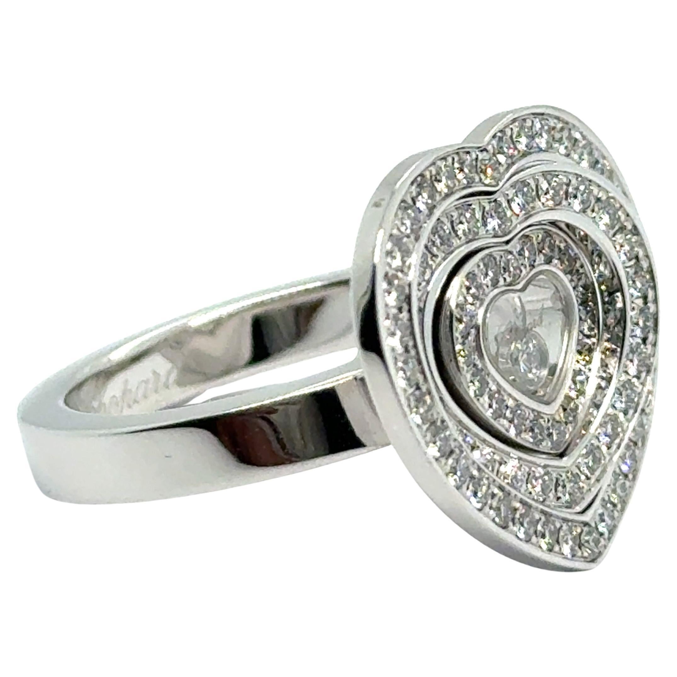 Chopard Happy Diamonds Ring aus 18K Weißgold für Damen oder Herren im Angebot