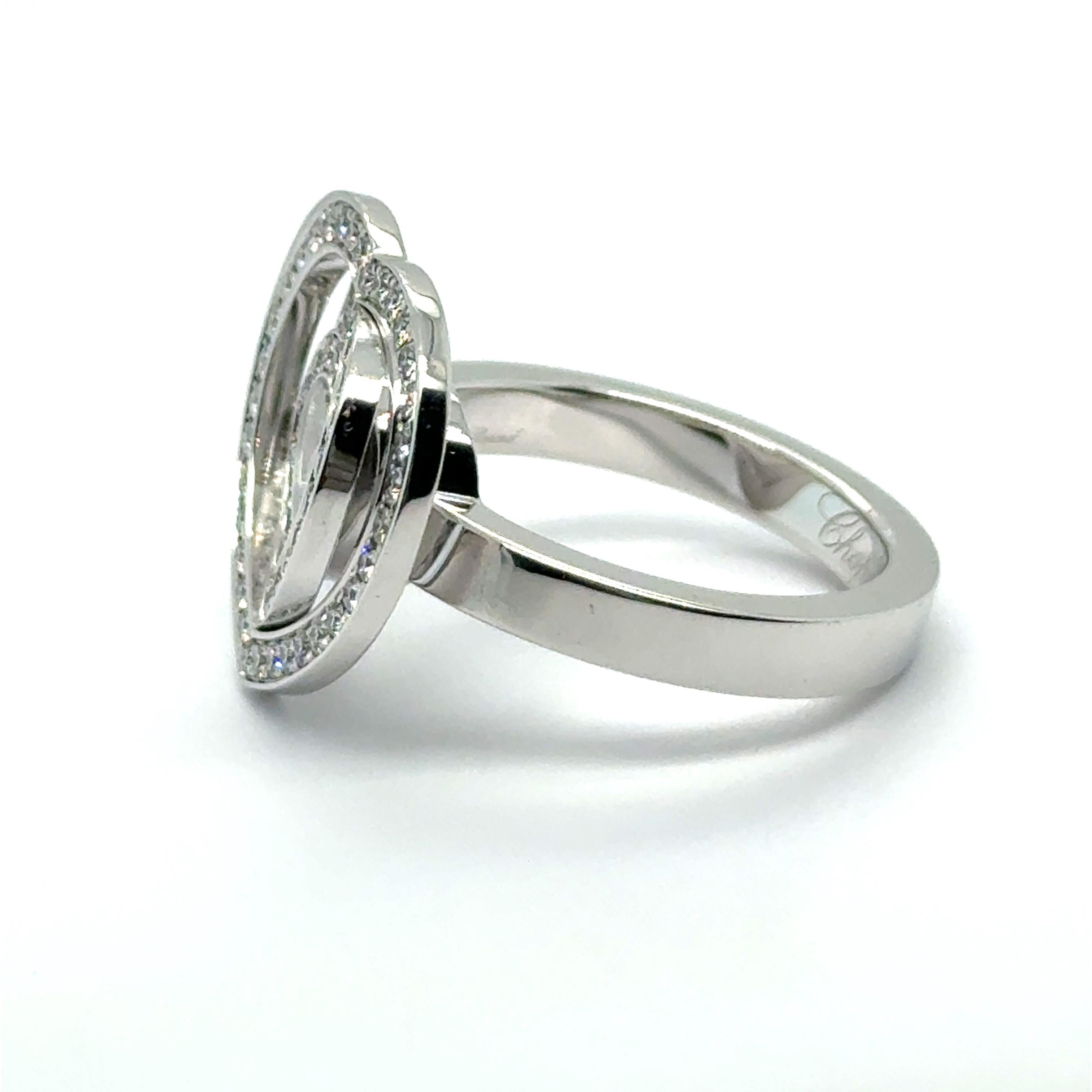 Chopard Happy Diamonds Ring aus 18K Weißgold im Angebot 3