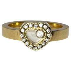 Anello Chopard Happy Diamonds in oro giallo con diamanti da 0,17 carati
