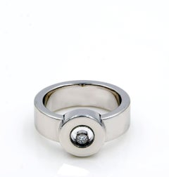 Chopard Happy Diamonds Ring Weißgold 18 Karat schwebender Diamant