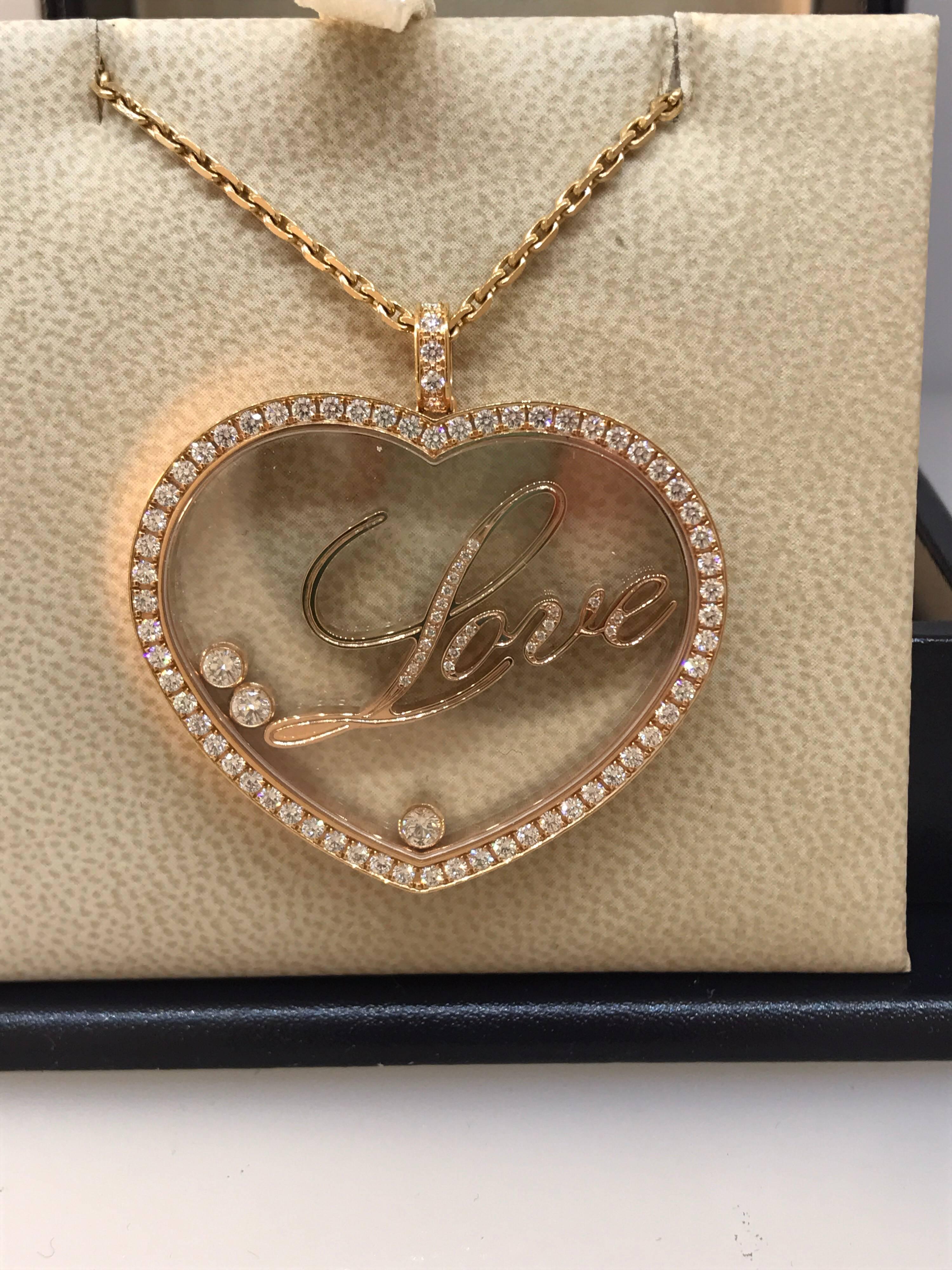 chopard love heart necklace